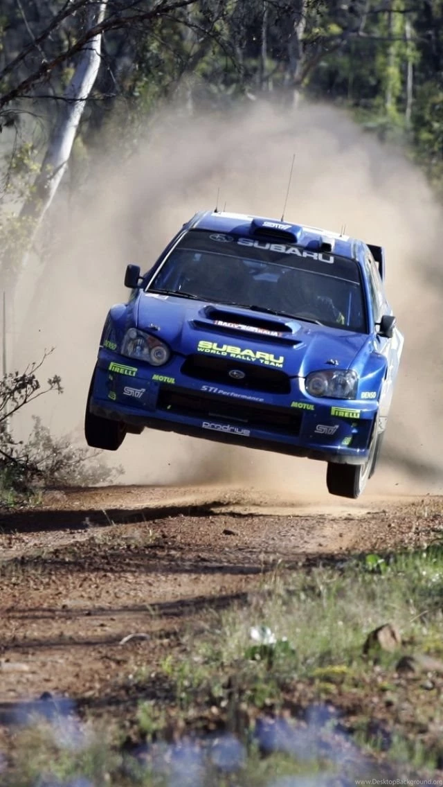 Subaru Impreza Wrx In Air iPhone 5 Wallpapers