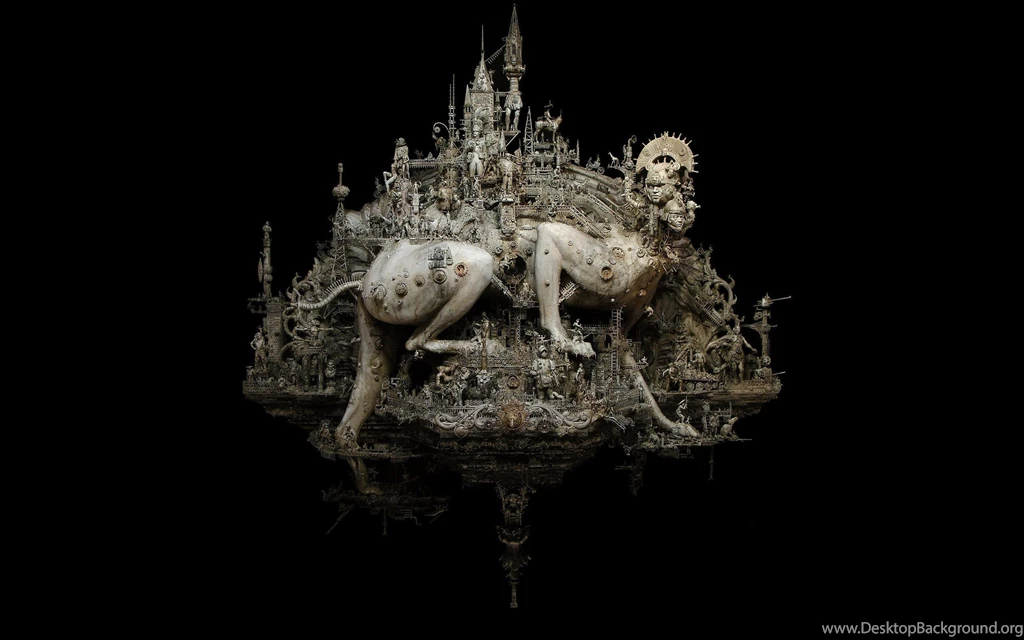 Sculptures Babylon Kris Kuksi Black Backgrounds Beasts Wallpapers ...