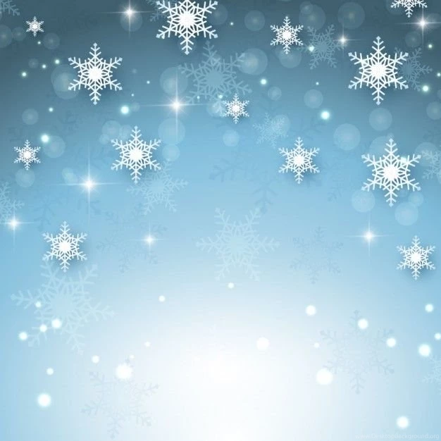 Snowflakes On A Bokeh Bright Backgrounds Vector