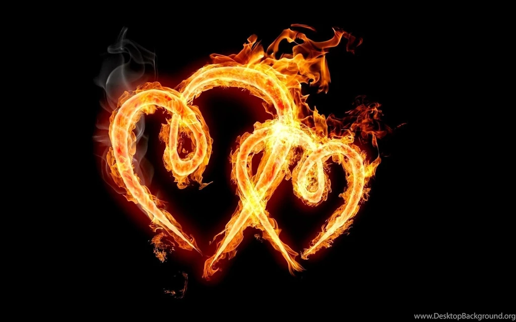 Download Wallpapers 1920x1200 Heart, Fire, Flame, Backgrounds ...