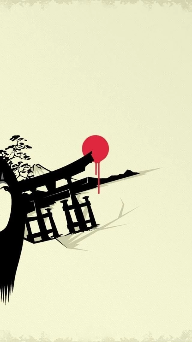 HDscreen: Japanese Artwork Simple Backgrounds Sketches Torii ...