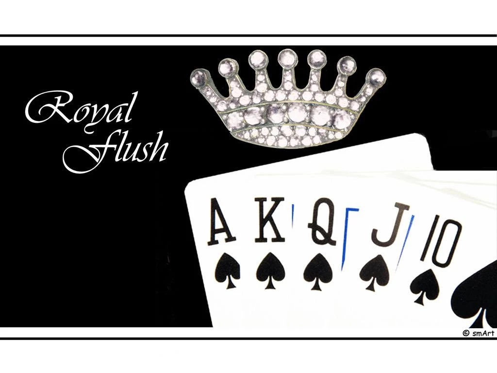 Poker Wallpapers Royal Flush In Spade 1024x768