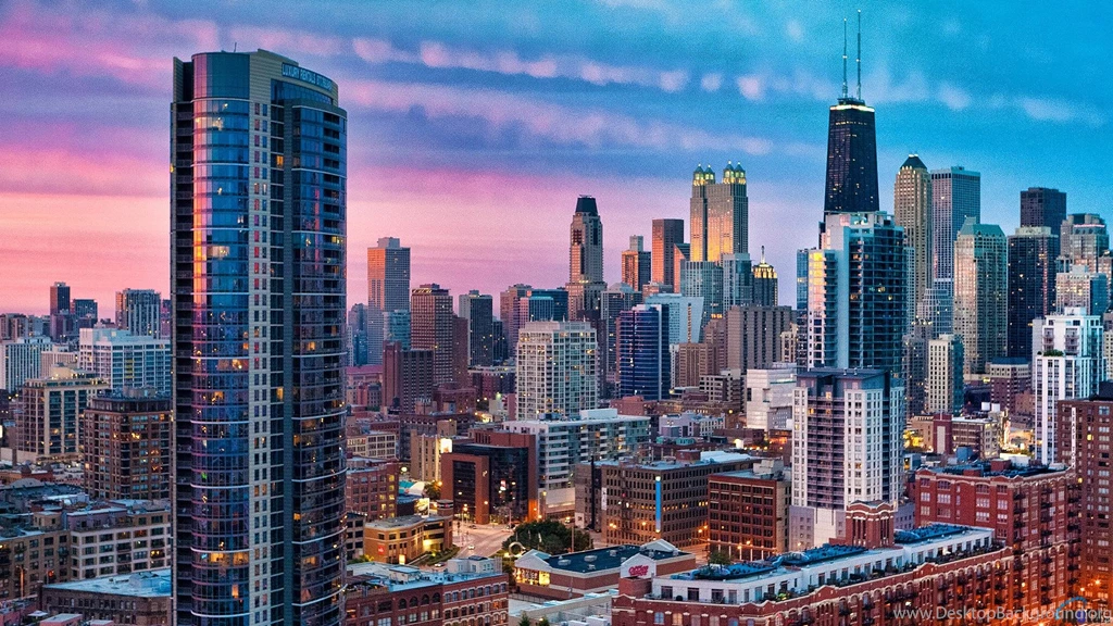 Download Wallpapers Dawn In Chicago, Illinois (1920 X 1080 HDTV ...