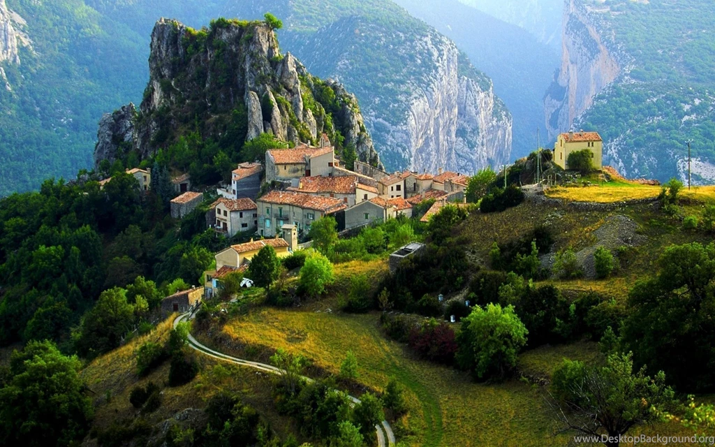 Small Village On The Mountain Wallpapers