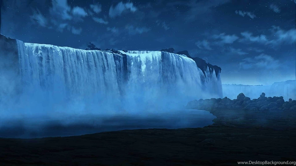 Blue, Landscapes, Nature, Scenic, Nighttime, Waterfalls, Rivers ...