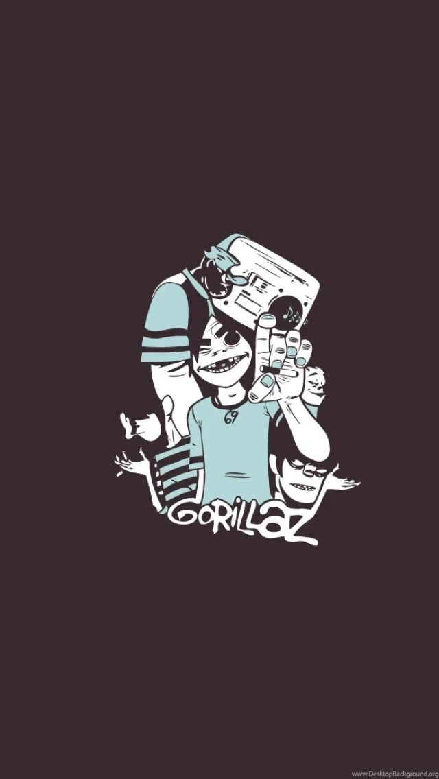 iPhone 5S, 5C, 5 Gorillaz Wallpapers HD, Desktop Backgrounds 640x1136