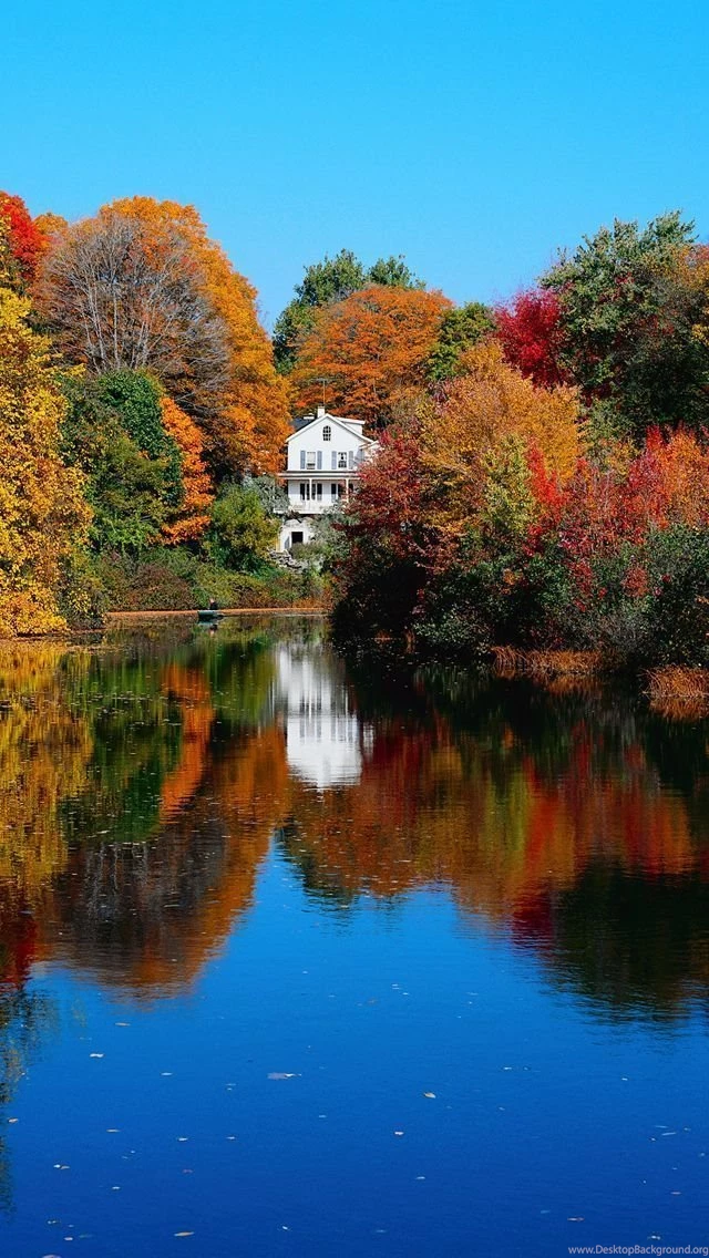 Autumn Lake iPhone 5s Wallpapers Download