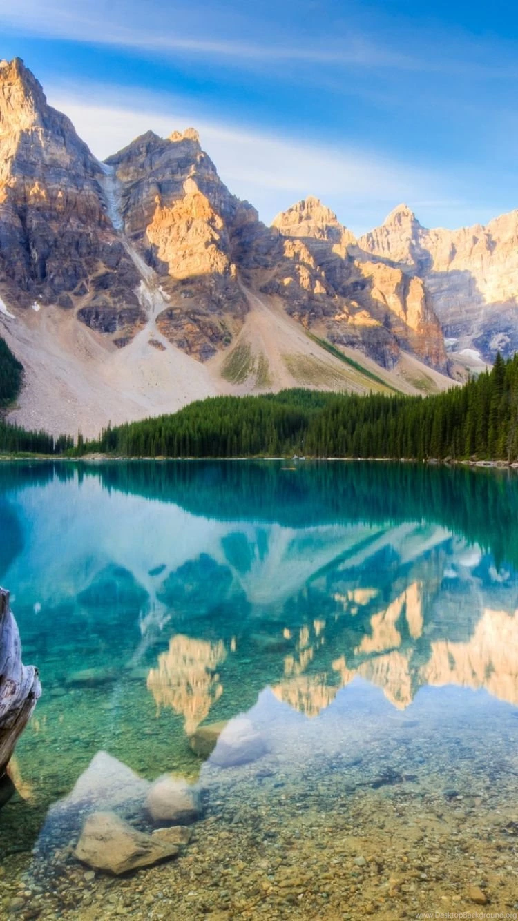 Download Wallpapers 750x1334 Canada, Mountains, Lake, Stub, Trees ...