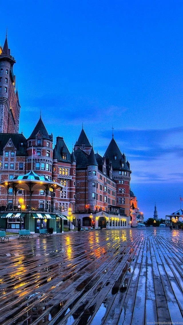 Quebec City, Canada, Chateau Frontenac Castle, Evening iPhone ...