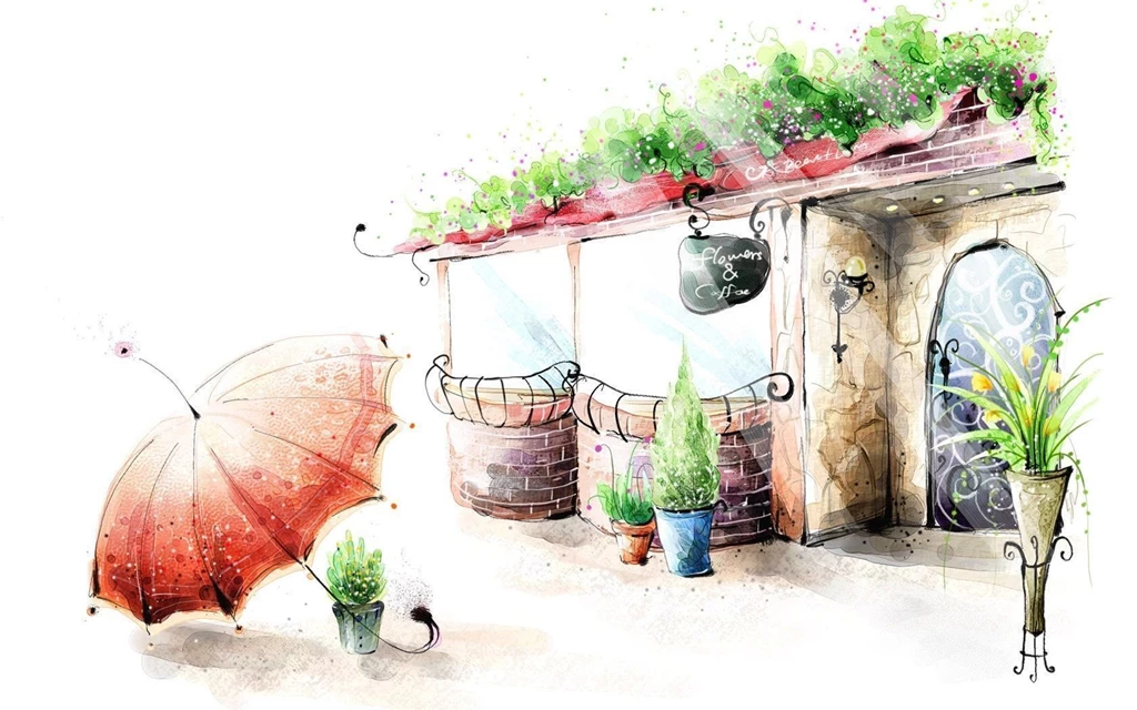 Art Drawing : Romantic Scene Of The Seasons 1680x1050 Wallpapers 30 ...