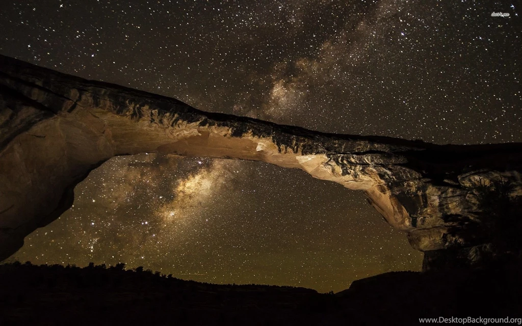 Starry Sky Over Arches National Park Wallpapers   Nature Wallpapers ...