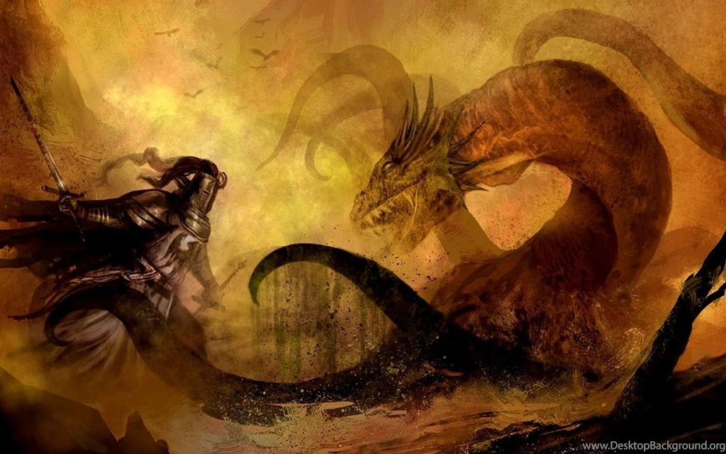 Knight And Hydra Battle Warrior Wallpapers