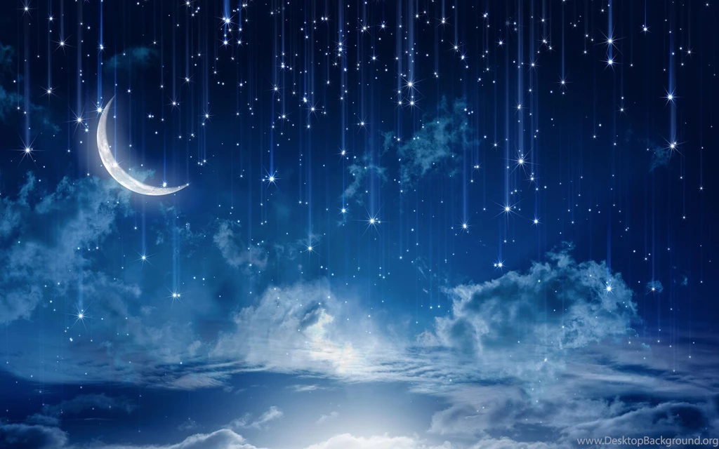 Stars Rain Fantasy Night Wallpapers HD