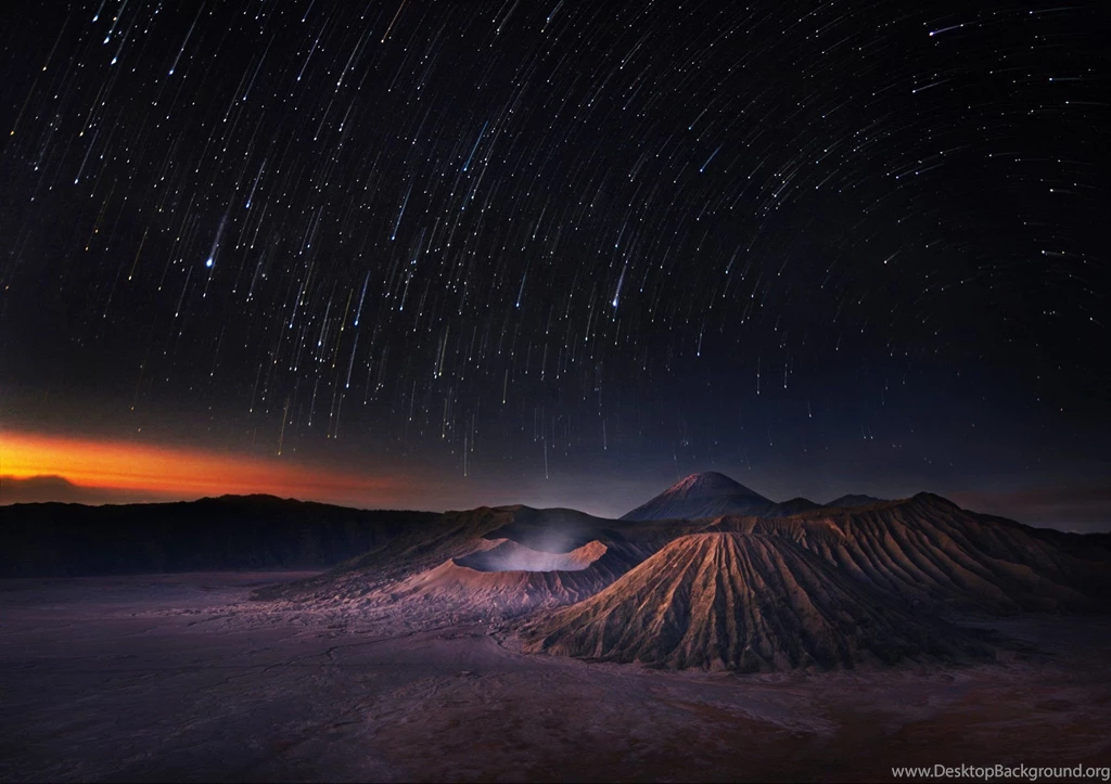 Stars Shooting Stars Universe Night Mountains Sky Space Star ...