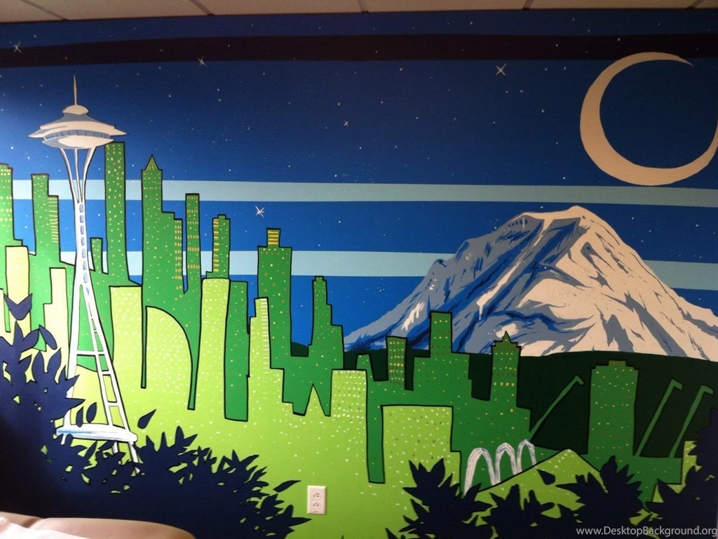 Seattle Skyline Wall Mural By Frokid02 On DeviantArt