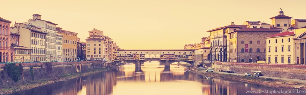 Download Wallpapers 3840x1200 Ponte Vecchio, Florence, Italy, River ...