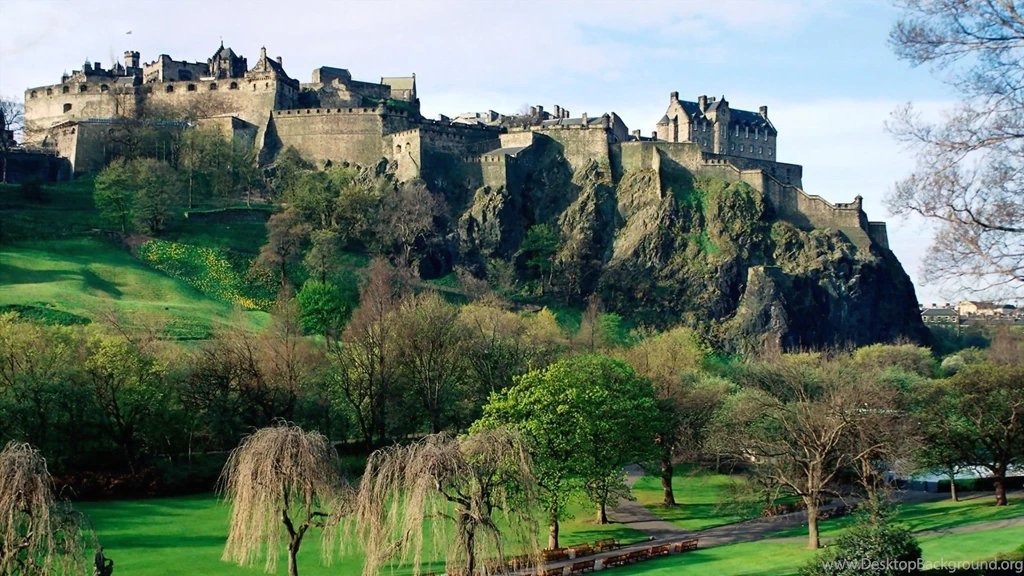 Download Wallpapers 1920x1080 Scotland, Castle, Hills, Grass ...