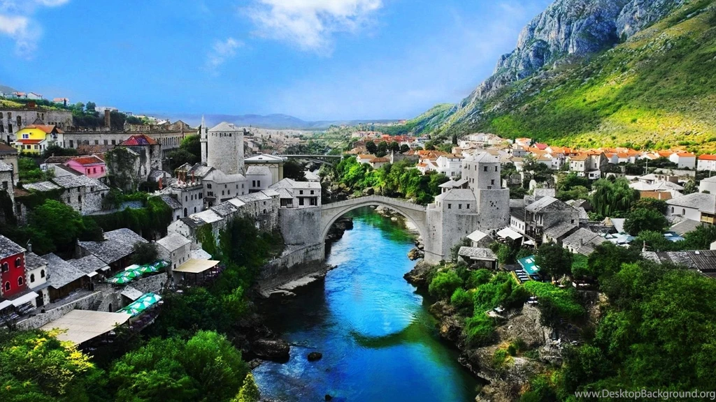 Download Wallpapers 1920x1080 Bosnia And Herzegovina, Mostar Old ...