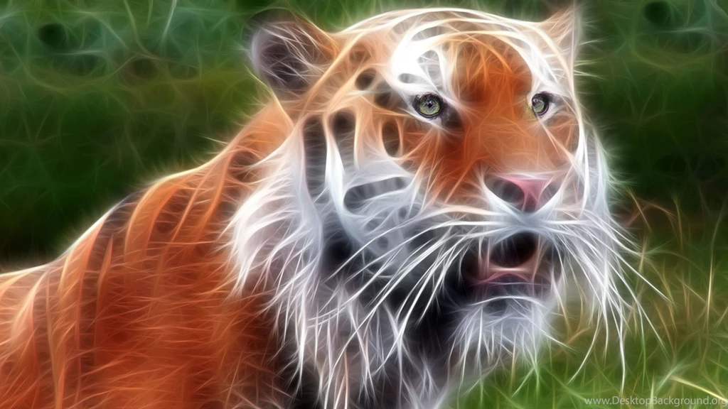 Download Wallpapers 1920x1080 Tiger, Face, Light, Line, Glow Full ...