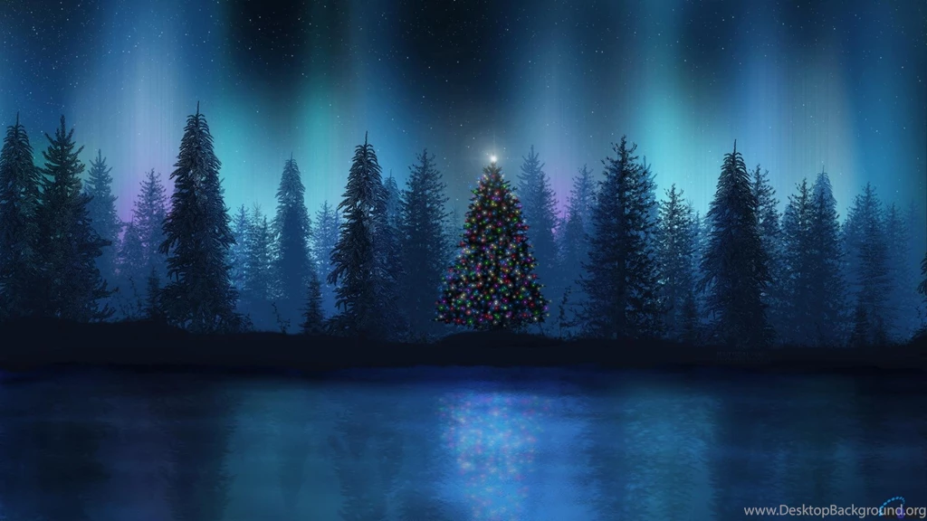 Download Wallpapers Aurora At Christmas Night (1920 X 1080 HDTV ...