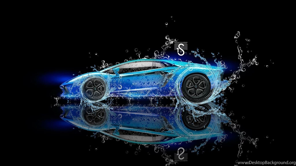 Lamborghini Aventador Water Fantasy Neon Blue El Tony Cars Tony ...
