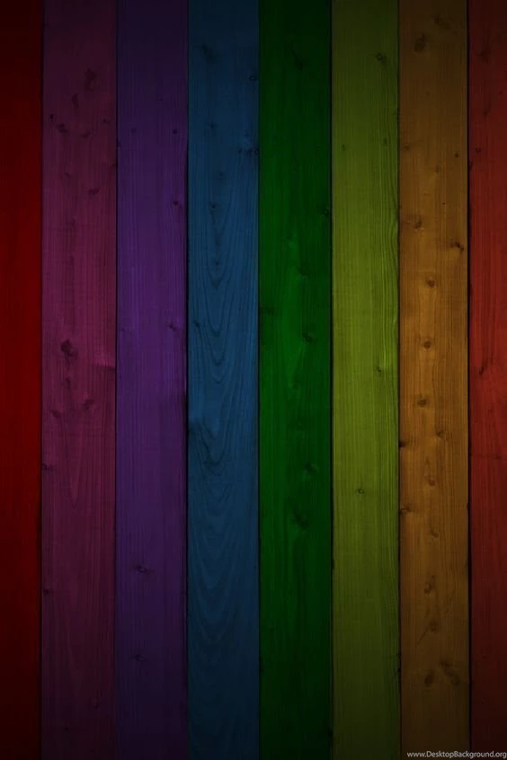 Rainbow Wood iPhone Backgrounds