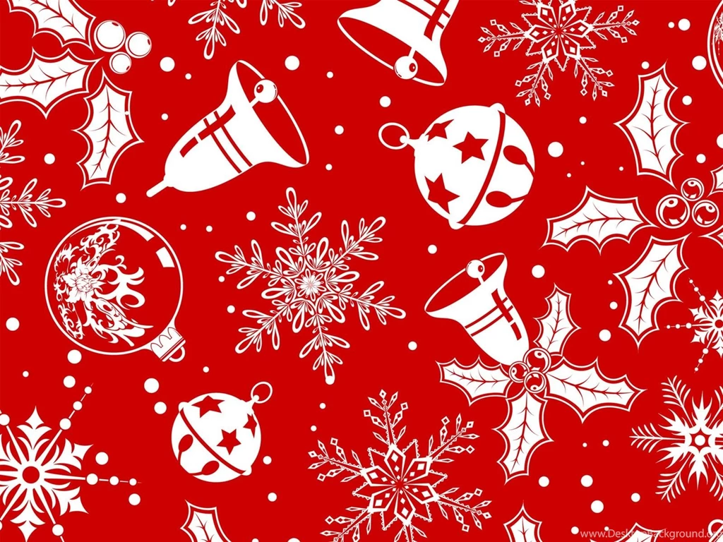 Red Winter Holiday Pattern Desktop Wallpapers