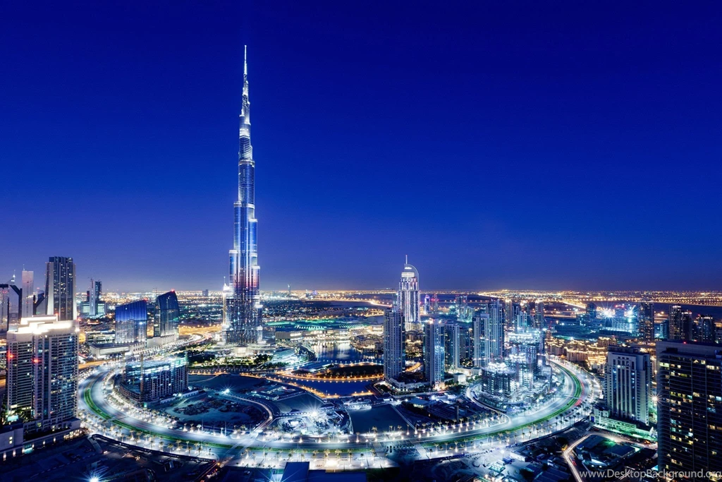 Burj Khalifa Buildings Dubai City Night Full HD Wallpapers Free HD ...