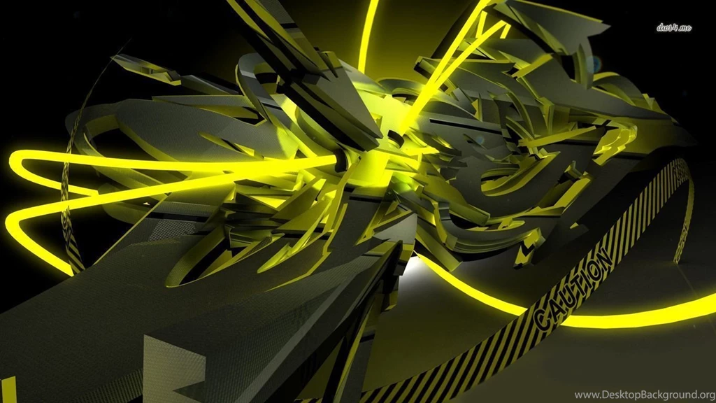 Yellow Graffitti Wallpapers   3D Wallpapers