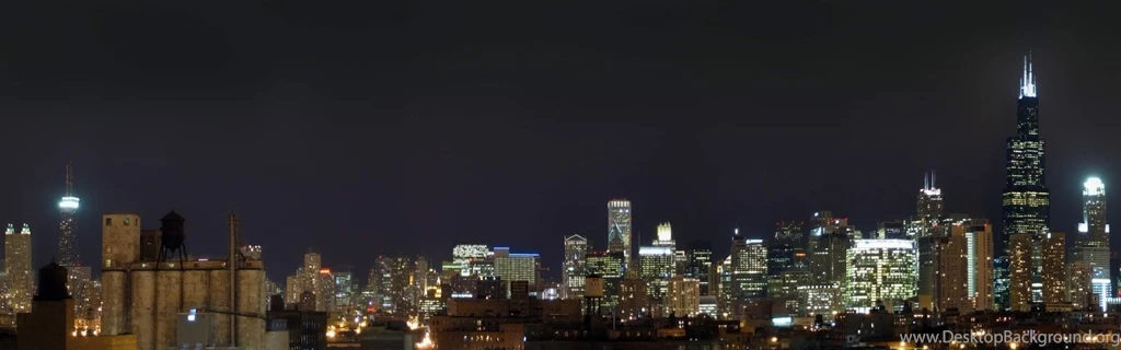 Wallpapers Pictures Photos: Chicago Night Skyline Pictures