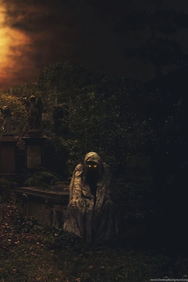 Download Wallpapers 640x960 Night, Crypt, Death, Cemetery, Darkness ...