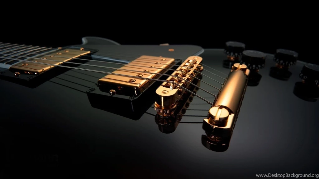 Black And Gold Guitars Music Wallpapers