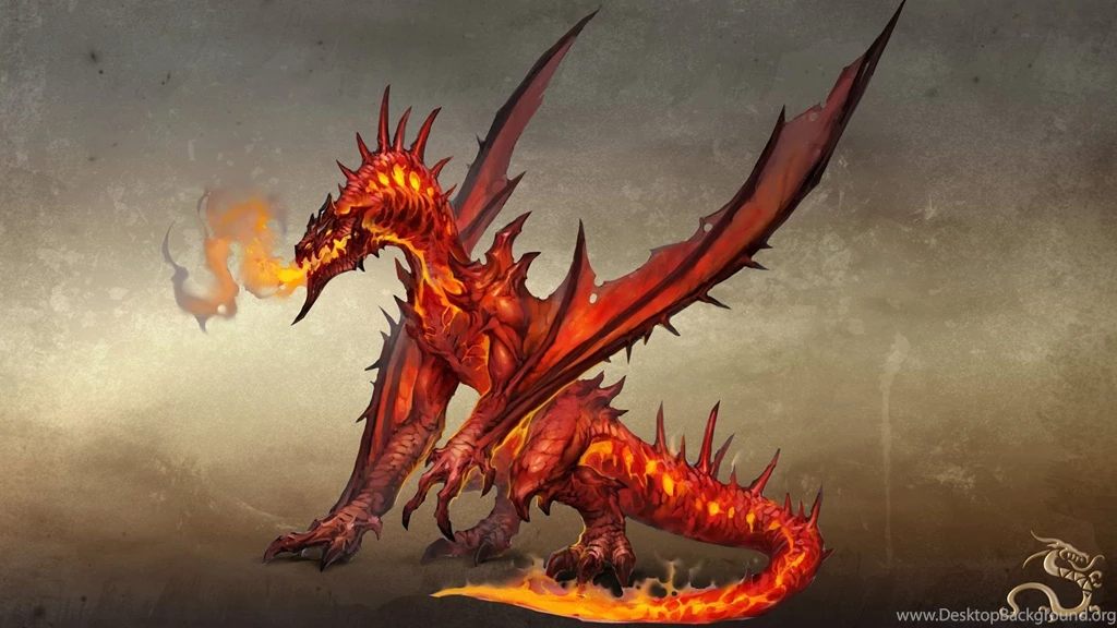 Download Desktop Wallpapers Art Work With The Red Dragon
