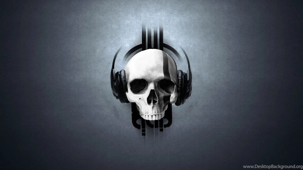 2560x1440 Music Skull Headphones Wallpapers