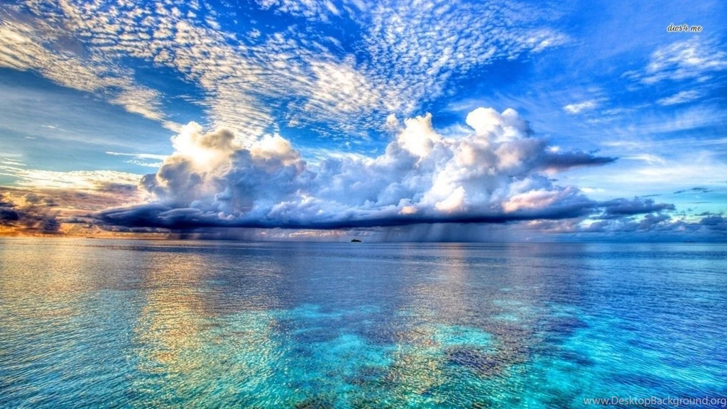 Rain Clouds Over The Sea Wallpapers Beach Wallpapers