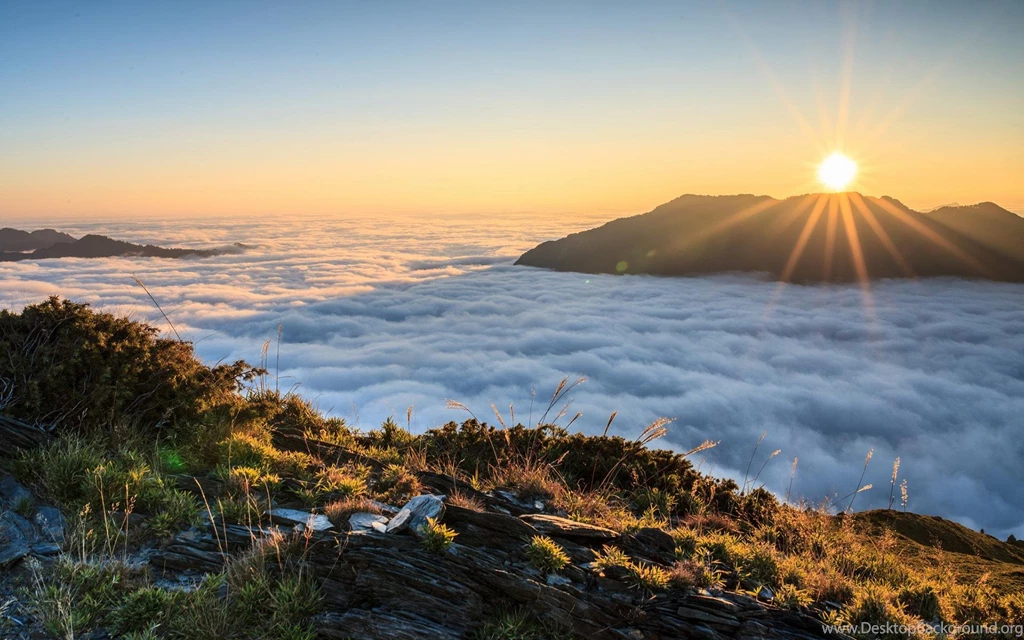 Sunrise Above The Clouds HD Desktop Wallpapers : Widescreen : High ...