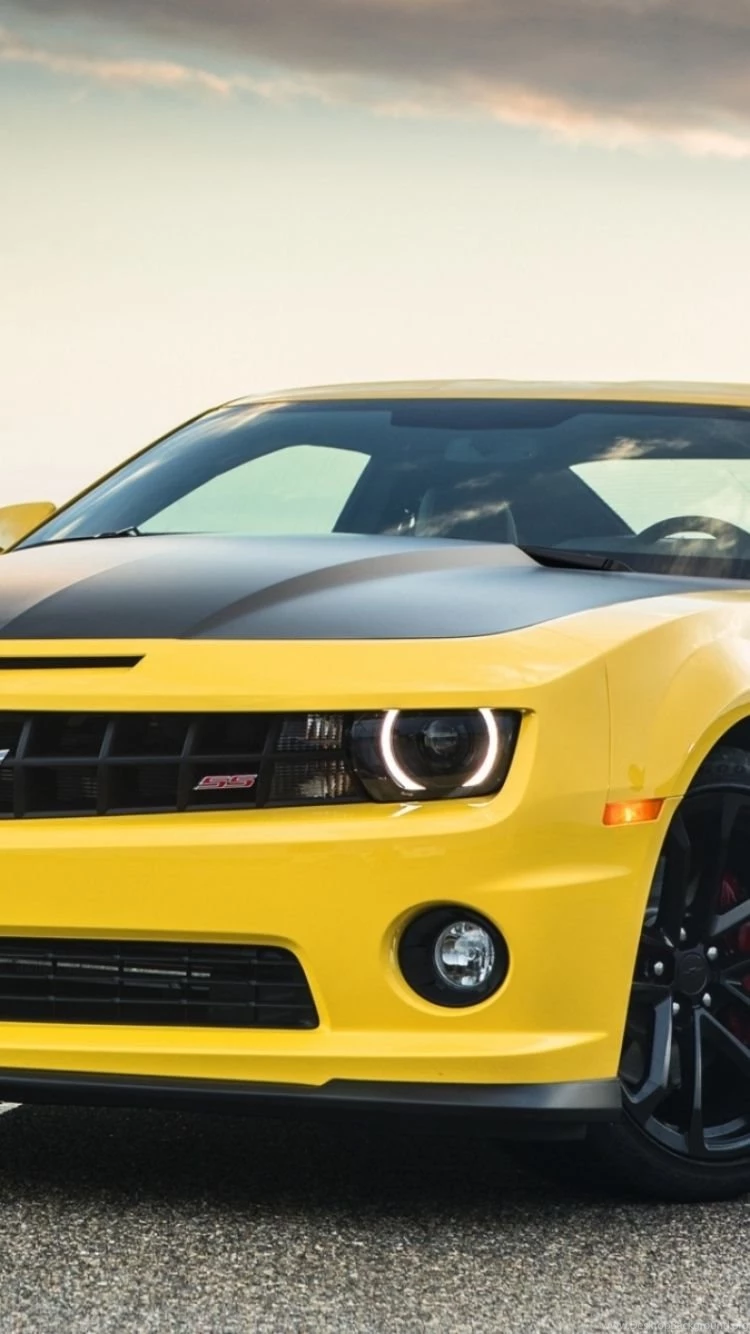 Download Wallpapers 750x1334 Chevrolet, Camaro, 1le, Yellow, Front ...