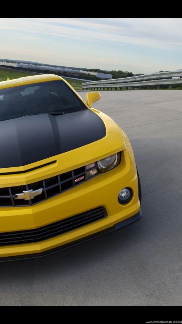 640x1136 2013 Chevrolet Camaro 1LE Yellow Motion Front Iphone 5 ...