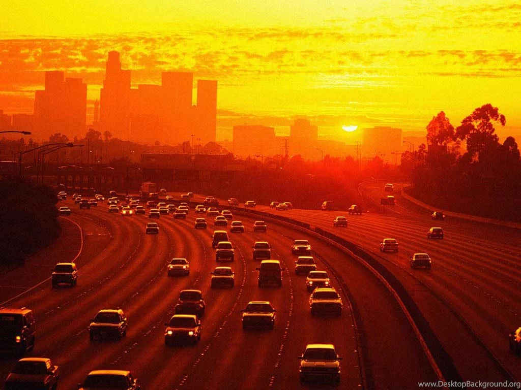 Los Angeles Streets Night Wallpaper.