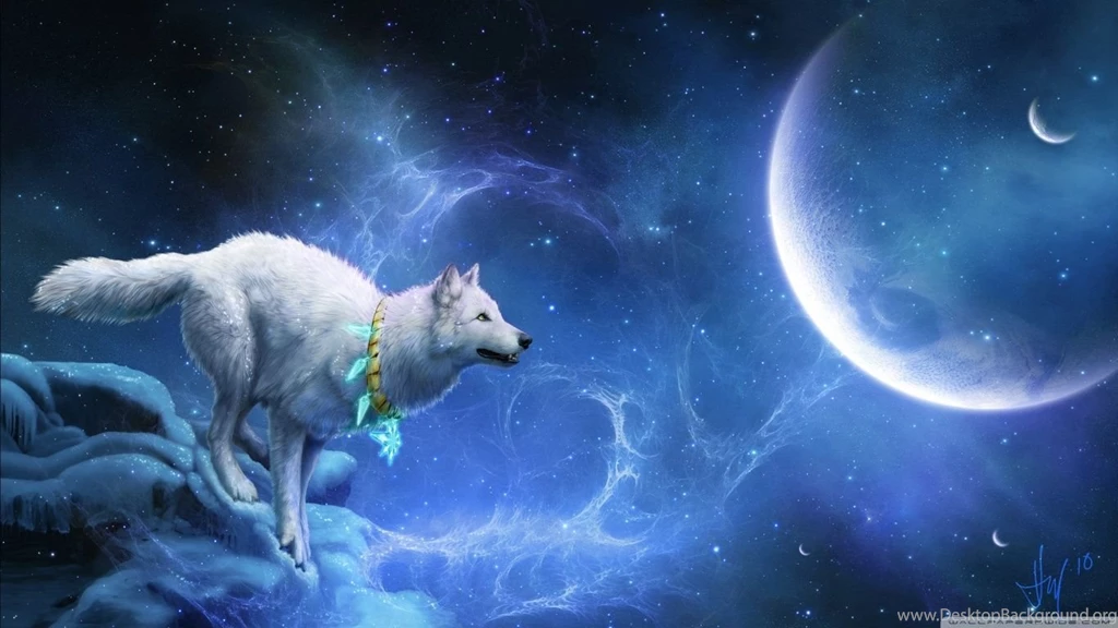 Magic White Wolf HD Desktop Wallpapers : High Definition : Mobile
