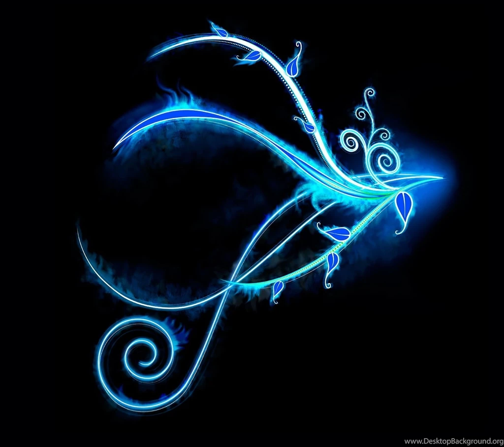Blue Neon Light SwirlsSamsung Wallpapers Download