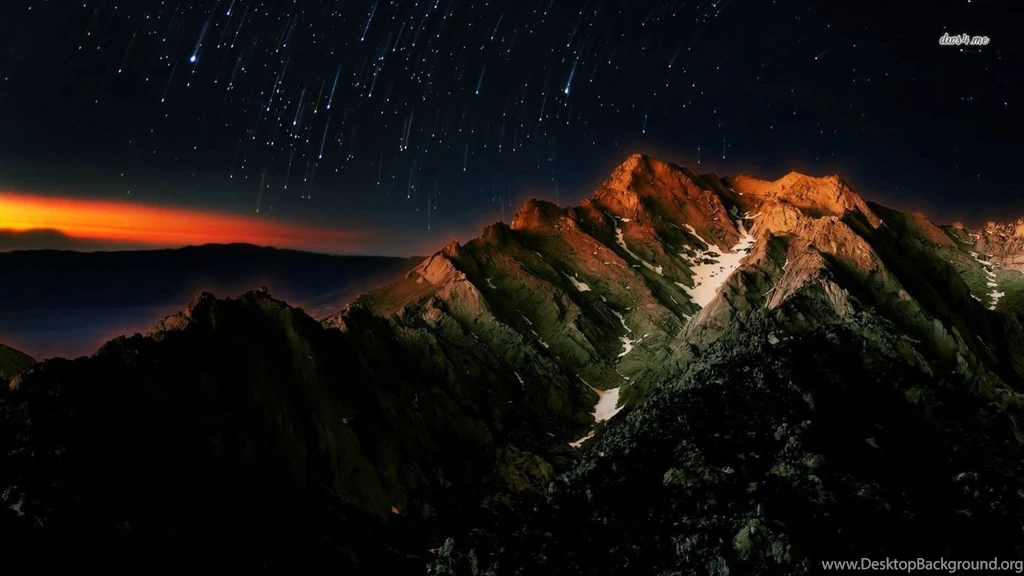 Starry Sky Over The Mountain Peak Wallpapers Nature Wallpapers ...
