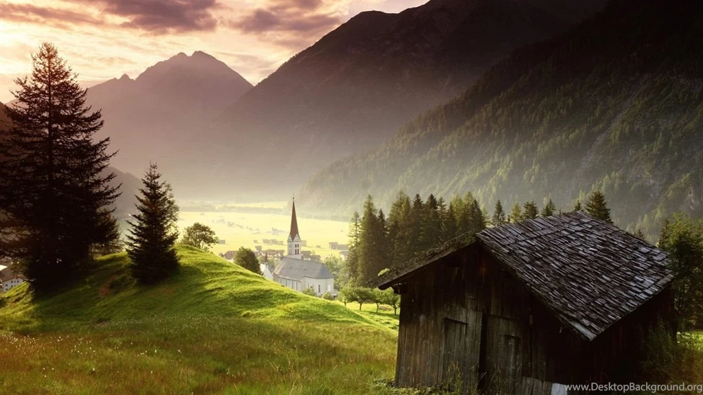 Mountain Village In Tyrol, Austria 1280 X 720 HDTV 720p Wallpapers