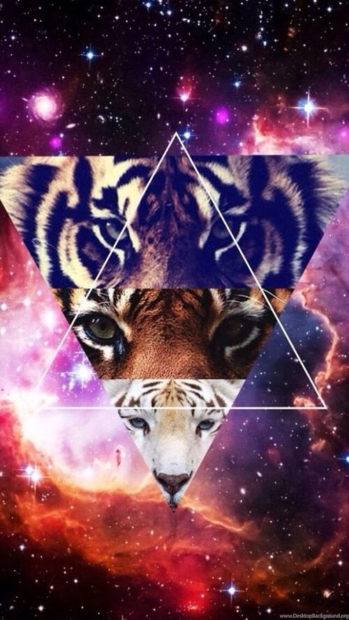 Galaxy, Tiger, Triangle, Wallpapers Image