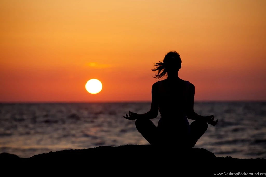 Meditation Silhouette Sitting Wallpaper.