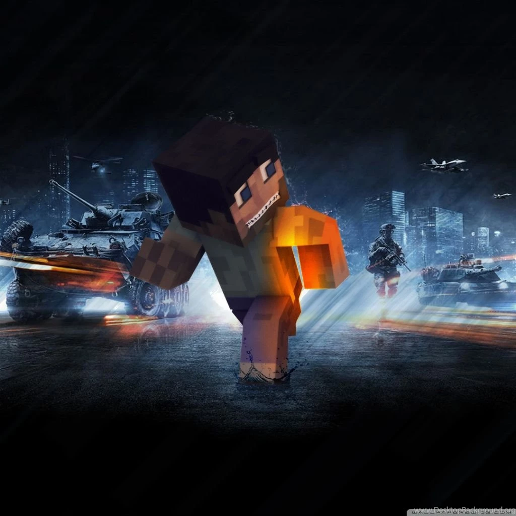 Minecraft In Battlefield HD Desktop Wallpapers : Widescreen : High ...