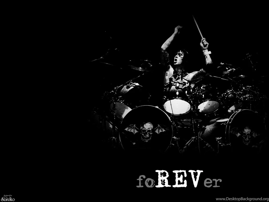 Wallpapers Drums Text Avenged Sevenfold Drum Set Monochrome ...
