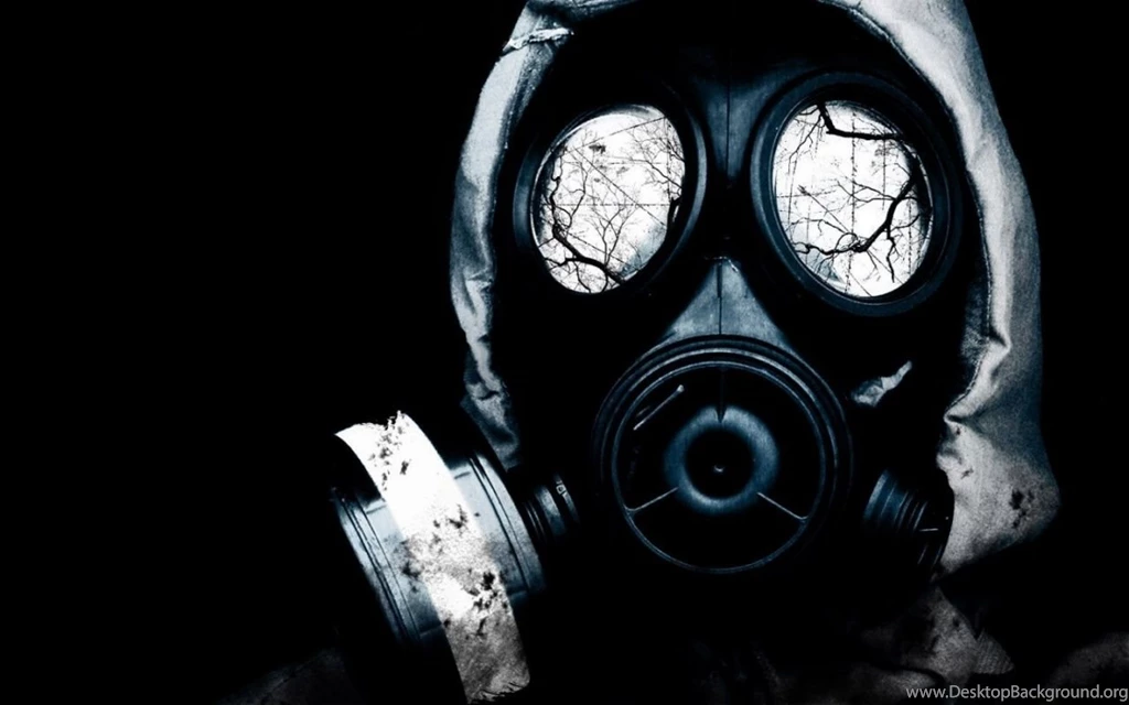 Wallpaper: Gas Mask, 3D, Toxic, Creepy, Dark Background, HDR Wallpapers