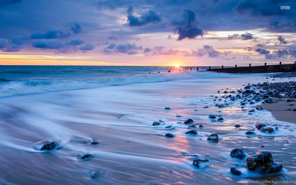 Rocks On A Sandy Beach Wallpapers Beach Wallpapers