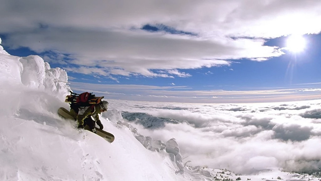 Download Wallpapers 3840x2160 Top, Snowboard, Descent, Sky, Extreme ...